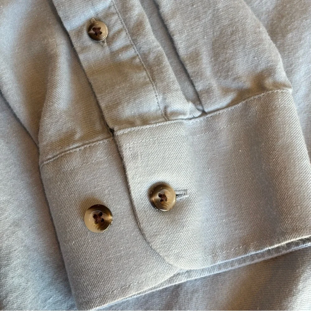 TRAVIS MATHEW Men’s Cloud Flannel Blue Collared Button Up Like New‎ Size XXL